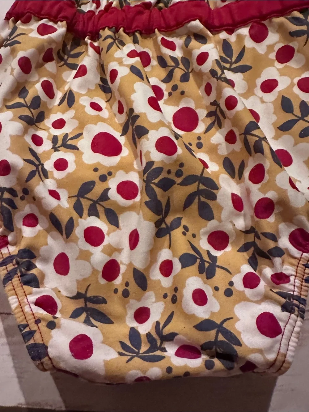Hanna Andersson floral swimsuit fair pilling size 80